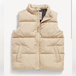 Old Navy Unisex Puffer Vest in Khaki